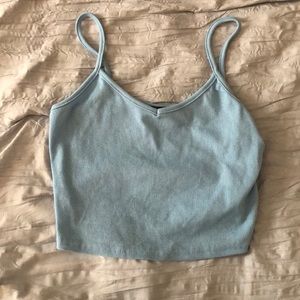 Blue Tank Top Crop